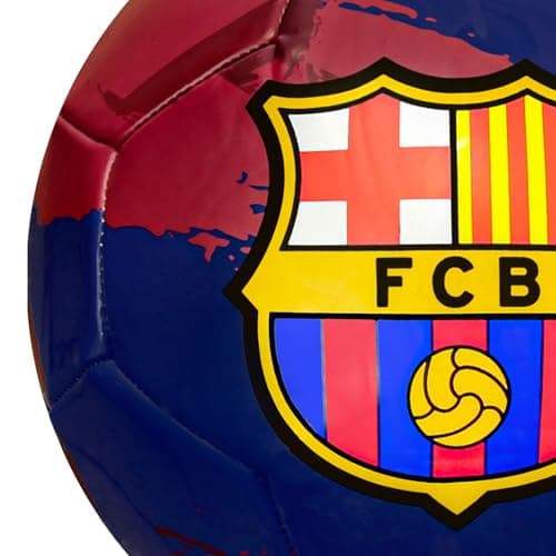 Icon Sports FC Barcelona Brush Team Soccer Ball, Brush Navy, 5 — view 4