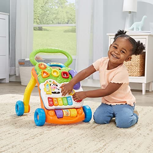 VTech Sit-to-Stand Learning Walker (Frustration Free Packaging - English Version), Orange — view 4