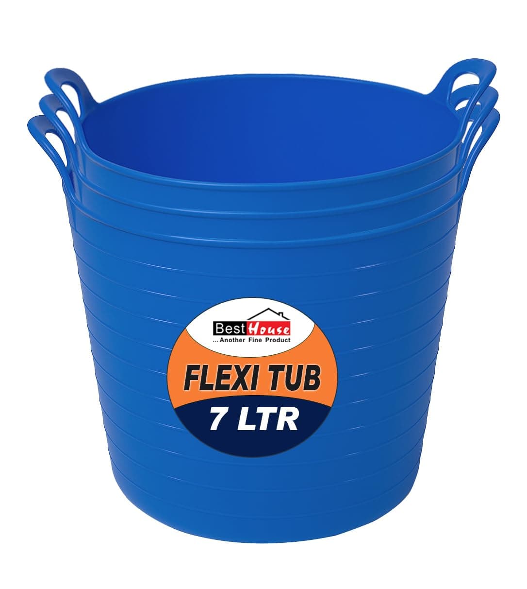 Best House | 3 Pcs of Flexi Tub with Handles | Small Size | Mini | 7 Litres | Yellow | Garden Tubs | Plastic Storage Container for Home, Washing, Garden Waste and DIY Projects — view 19