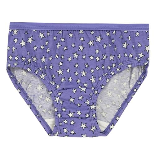 Fruit of the Loom Girls' Tag Free Cotton Brief Underwear Multipacks, Low Rise Brief-10 Pack-Purple/Blue/White, 6 — view 4