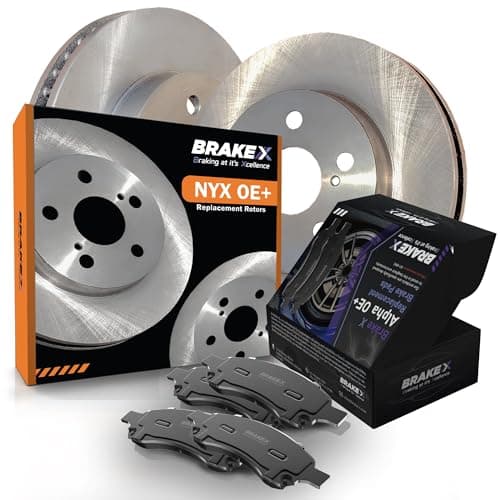 Brake X Front Brake Pads and Rotors Kit replacement for 2011-2015 CHEVROLET CRUZE | NYX OE+ Rotors and Alpha Ceramic Brake Pads