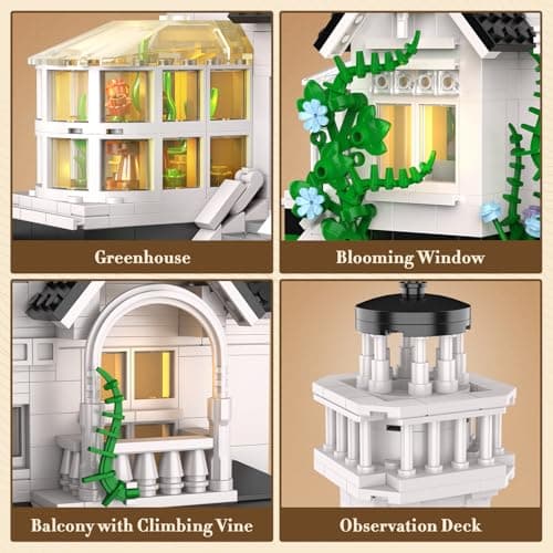 Magic House Building Set, Owens House Building Blocks with LED Light, Architecture Decor Model Kit, Gifts for Adults Teens Age 14+(1162 PCS) — view 4