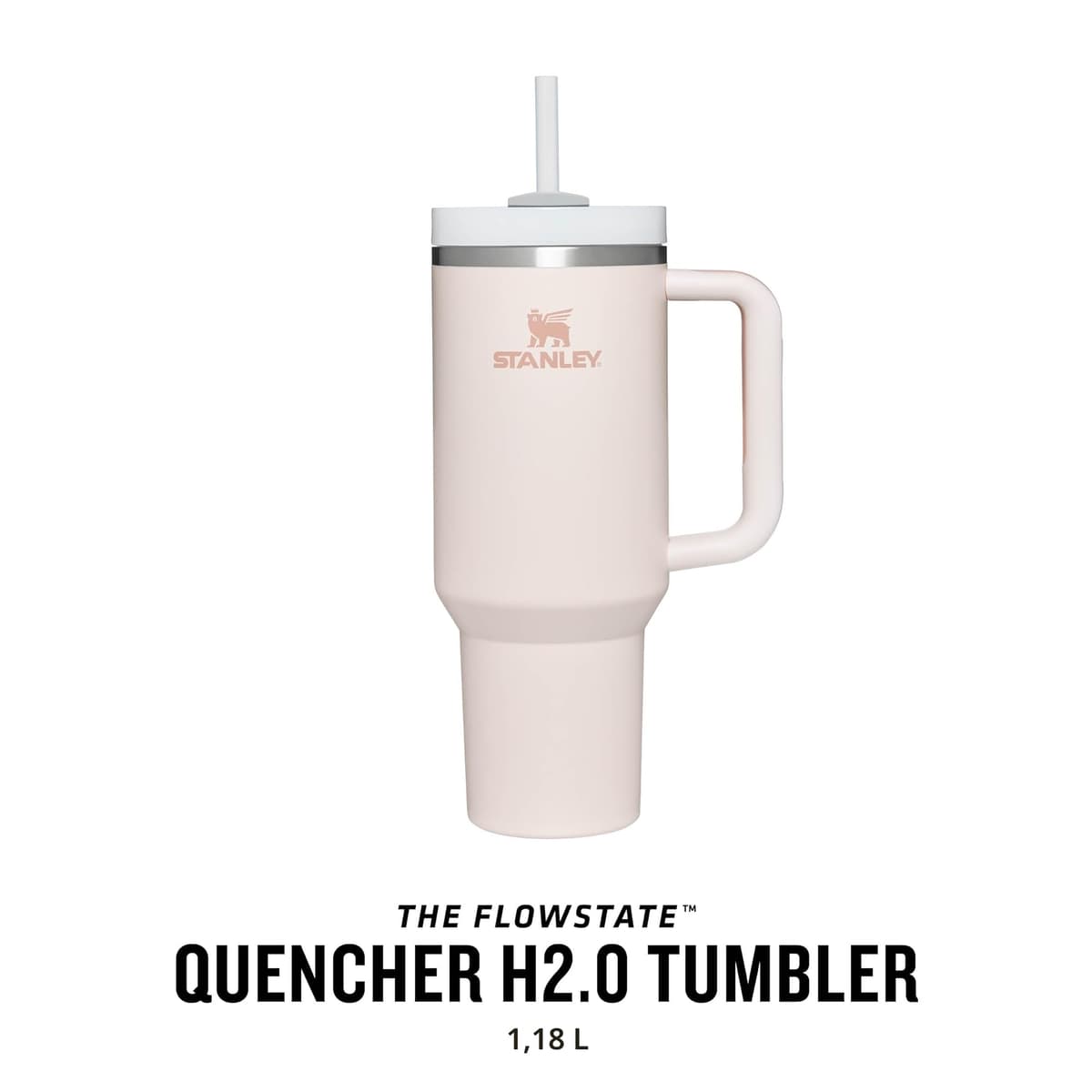 STANLEY Quencher H2.0 FlowState Tumbler 1.2L - Termo Conserva el Frío 11 Horas - Helada Durante 48 Horas - Botella Agua Acero Inoxidable - Taza Termica - Vaso Termico Sin BPA - Rose Quartz — view 5