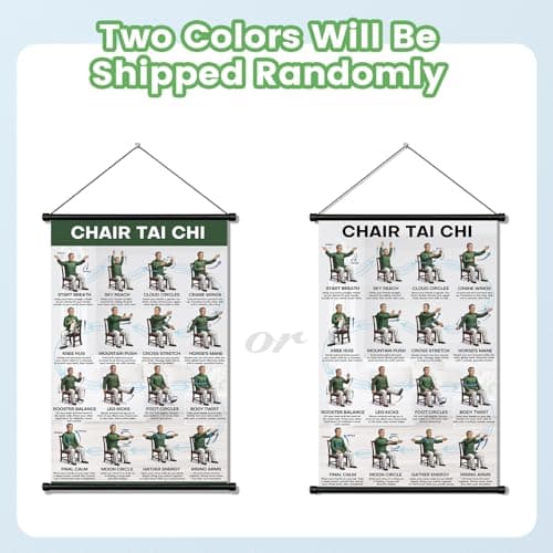 Tai Chi Chair Workout Chart for Seniors Over 60, Tai Chi with Hanging Kit