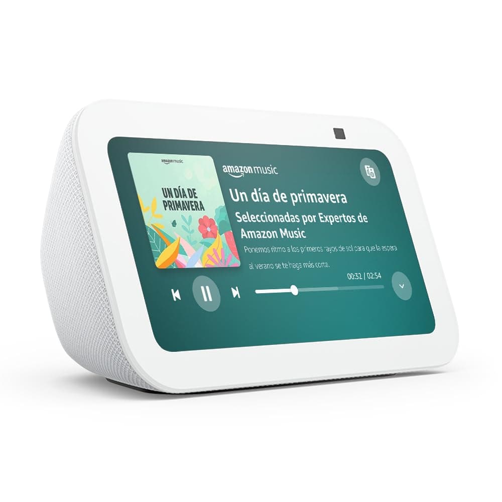Echo Show 5 (Última generación) | Pantalla táctil inteligente con Alexa diseñada para controlar tus dispositivos de Hogar digital y más | Blanco — view 2