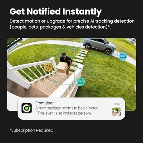 Kiwibit Magnetic Home Security Camera Wireless Enhanced Audio & 2K Footage, Easy Installation Battery Camera with Smart AI PIR Motion Detection, Color Night Vision, Waterproof for Outdoor & Indoor — view 3