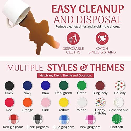 Grandipity Plastic Tablecloth Roll - 54" x 300' Burgundy Table Cloths for Parties - Disposable with Cutter Box - Cut to Size Table Cover for Rectangle & Round — view 4