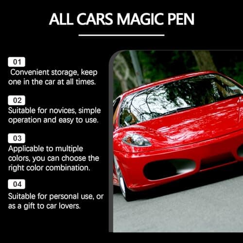 All Cars Magic Pen, Car Scratch Remover, 2 PACKS Magic Car Scratch Removal Pen, Lightweight and Fast,Long-Lasting,Black Car Paint Scratch Repair — view 5