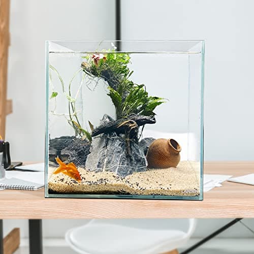 Landen 30C 6.6 Gallon Rimless Low Iron Aquarium Tank, 11.8" W × 11.8" D × 11.8" H (30cm x 30cm x 30cm) 5mm Thickness with Nano Foam Leveling Mat Included 111001 — view 4