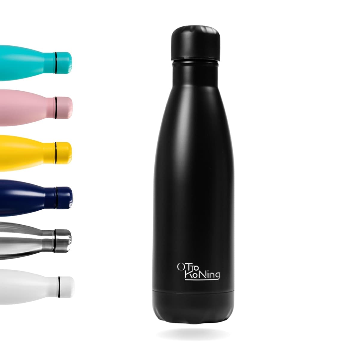 Water Bottle Otto Koning 1L - 1 Litre Stainless Steel Vacuum Insulated Flask - Keeps Cold 24h / Hot 12h - Large Leak Proof & BPA Free Metal Drinks Bottle for Gym, Hiking & Sports — view 14