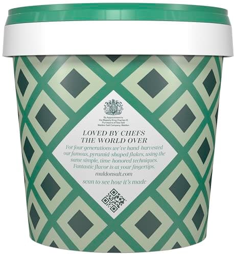 Maldon Salt, Sea Salt Flakes, 20 oz (570 g), Resealable Tub, Kosher, Natural, Handcrafted, Gourmet, Pyramid Crystals — view 2