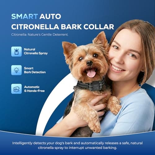 Citronella Dog Bark Collar, Dog Bark Collar for Large Medium Small Dogs, Bark Collar with Adjustable Spray & Sensitivity, Rechargeable Anti-Bark Collar for Dogs with Safe, 2 Collar Straps — view 4