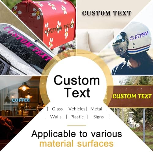 Custom Vinyl Letter Stickers & Decals, Personalized car Stickers, Multiple Sizes Personalized Name Decal Sticker for CarsTrucks, Dashboard, Car, Boat, Door, Windshields & More (5" to 100") — view 5