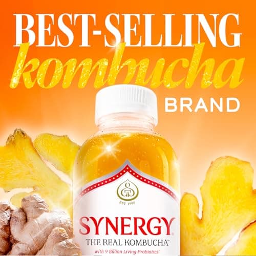 SYNERGY The Real Kombucha - Gingerade - 16 fl oz Bottle - Raw Probiotic Drink for Gut Health and Immune Support — view 5