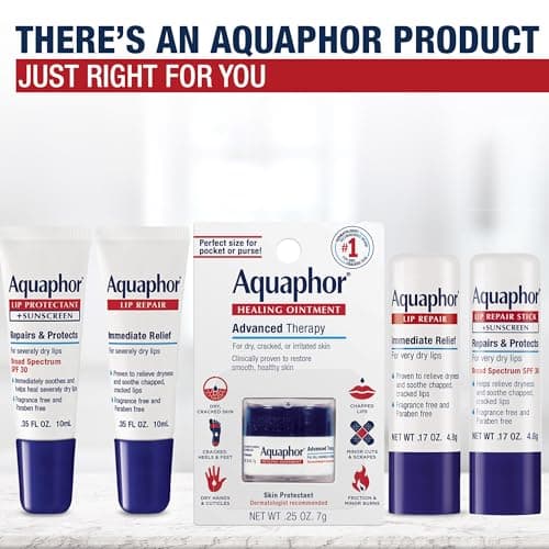 Aquaphor Lip Repair Ointment, Moisturizing Lip Balm Pack, Relieves Dryness, 0.35 Tube, Pack of 2 — view 4