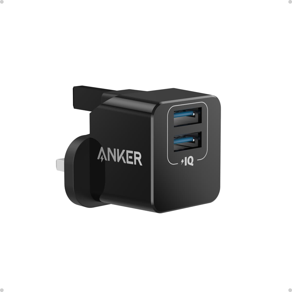 USB Plug, Anker PowerPort mini Dual Port USB Charger, Compact Wall Charger Cube, For iPhone 15/14/13/12/11 Pro Max, Galaxy S23/S22/Note20, HTC, LG, and More — view 7