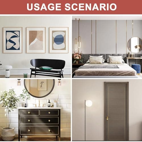 Lunghaa Peel and Stick Matte Gold Finish Molding Trim, 196.8" x 0.31" Flexible Decoration Strip for Wall, Tile Edge, Mirror, Cabinet, Furniture and DIY Home Decor — view 4