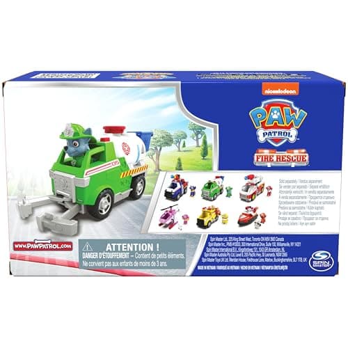PAW Patrol Fire Rescue: Rocky Rescue Fire Tanker with Action Figure, Grab Claw and Toy Truck, Kids Toys for Boys & Girls Ages 3 and Up — view 8