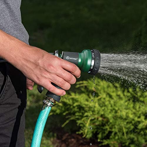 AUTOMAN-Garden-Hose-Nozzle, ABS Water Spray Nozzle with 7 Adjustable Watering Patterns, Slip Resistant for Watering Plants, Lawn& Garden, Washing Cars, Cleaning, Showering Pets & Outdoor Fun. — view 4