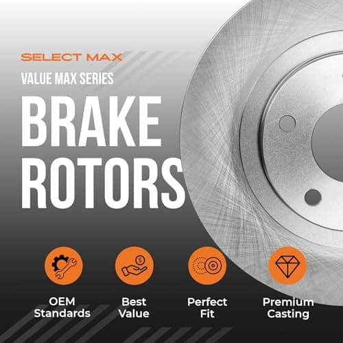 MAX Advanced Brakes - Rear Brake Kit For 2006-2015 Honda Civic, 2013-2015 Acura ILX, Acura CSX| Carbon Ceramic Brake and Rotor Kit| Daily Driving OE Replacement Brake Rotors — view 5