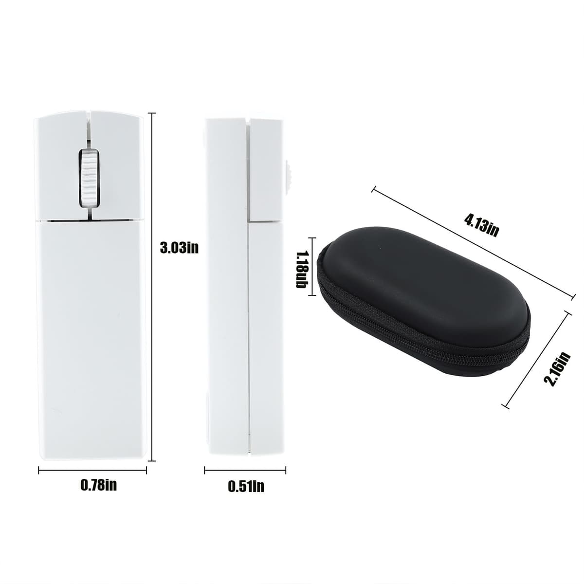 elec Space Wireless Mini Finger Mouse - Silent Dual-Mode Bluetooth & 2.4GHz, Ergonomic Portable PC Mice with Case, Compatible with MacBook and Chromebook — view 5