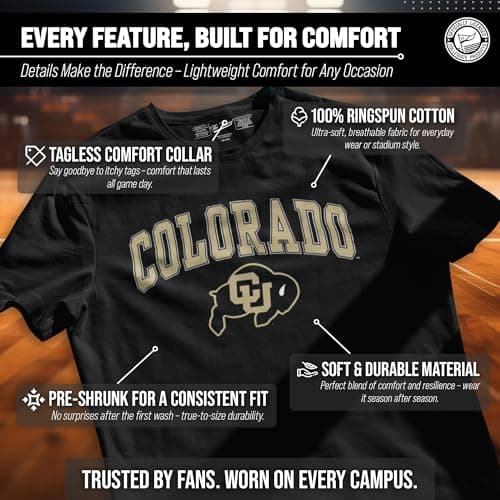 Colorado Buffaloes Gameday Cotton T-Shirt for Men and Women — view 2