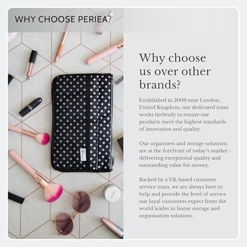 Periea Chelsy Handbag Organizer Insert 13 Pocket Purse Organiser with 2 Zipped Compartments Washable Reinforced Handles Structured Padding S M L (Black, Medium) — view 2