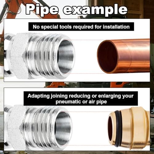 2pcs M14 to M14 Carbon Steel Fittings Adapters, Hydraulic Hose Pipe Thread Coupler for Mini Excavator Compatible with AGT, FF Industries and More — view 3