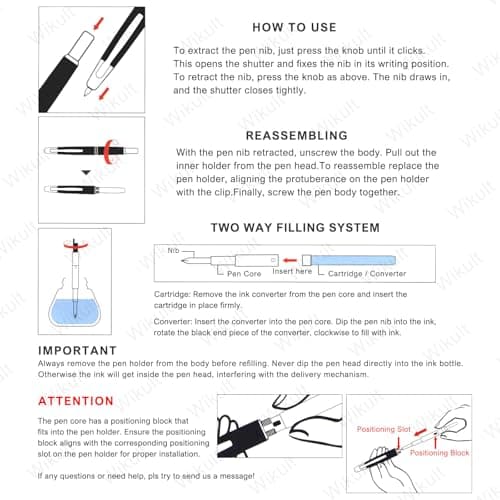 Jinhao 10 Press Fountain Pen with Box, Gradient Light Purple Retractable Fine Nib with Ink Converter Set (Silver Clip) — view 4