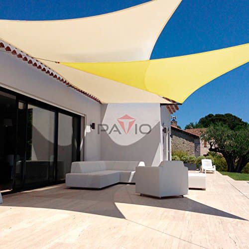 Patio Paradise 12' x 14' Sun Shade Sail Rectangle Canopy Patio Cover Sunlight Block Awning Heavy Duty Commercial Grade for Backyard Lawn Garden Outdoor Activities, Beige — view 4