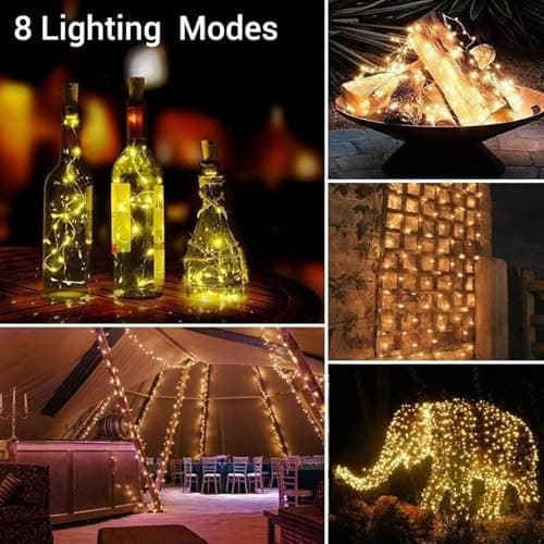 Joomer Solar Fairy Lights, 2-Pack Total 80FT 240LED Lights, Warm White — view 2