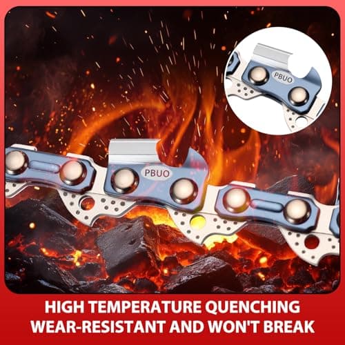 PBUO 16 Inch Chainsaw Chain Replacement, 3/8" LP Pitch .043" Gauge 55 Drive Links, Fits Stihl MS170, MS171, MS180c, Semi-Chisel Low-Kickback Design, 3 Pack | P-Series — view 3