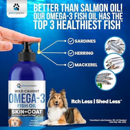 Omega 3 Fish Oil for Dogs – Liquid Fish Oil Supplement – Supports Skin & Coat, Joint Function & Overall Wellness – Easy to Serve – for All Breeds & Ages — view 3