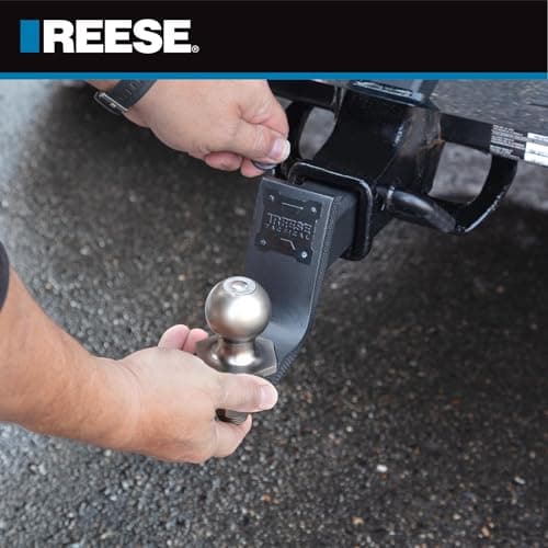 Trailer Hitch Ball Mount Starter Kit, Fits 2 Inch Square Receiver, 2 Inch Drop, 6,000 lbs. Capacity, Includes 2 Inch Trailer Ball and Pin & Clip, Black — view 5