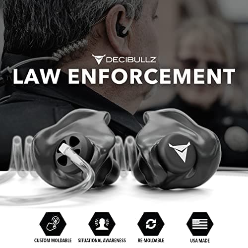 Decibullz Custom Moulded Security Two-Way Radio Surveillance Earpiece Set, Thermo-Fit Designed for Clear Acoustic Tube Radios | Model: +Awareness — view 5