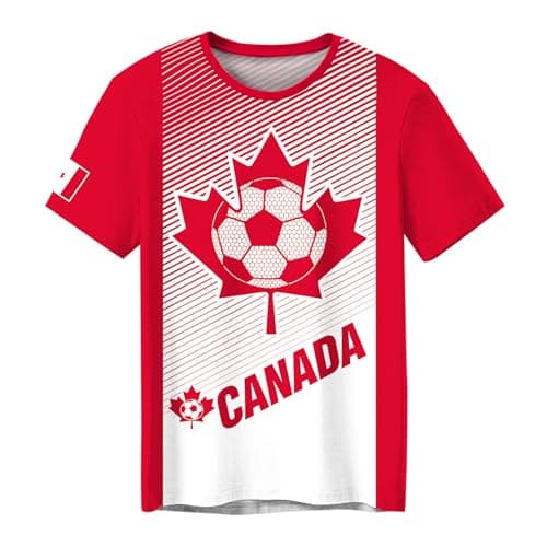 MEESHEEP Canada Shirt Men Canadian 2026 World Soccer Fans T-Shirts Football Jersey Short Sleeve Tops — view 3