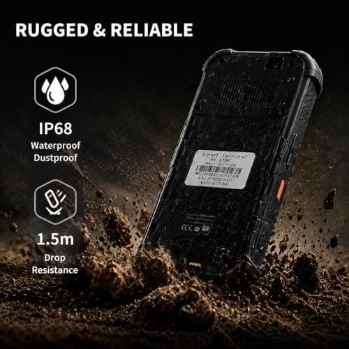 Aonim Rugged Windows 11 Handheld Computer, 6.5 Inch Touchscreen, Intel N150, 8GB RAM 256GB Storage, WiFi 6, 4G LTE, NFC, GPS, IP68 PDA, Optional 1D/2D Barcode Scanner — view 3