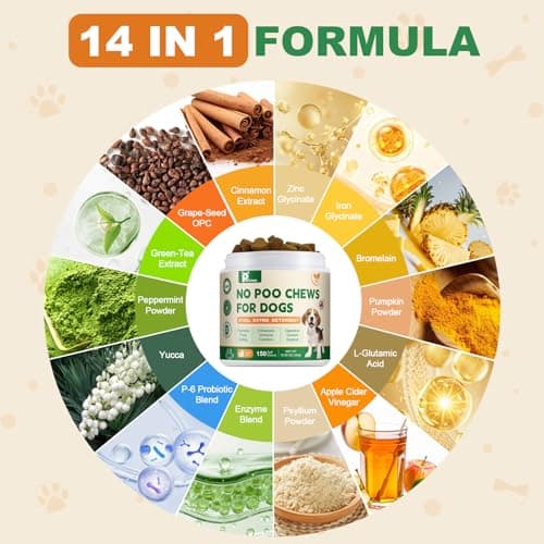 No Poop Eating Deterrent for Dogs, Stop Eating Poop for Dogs, No Poo Chews with Probiotics & Digestive Enzymes 150ct — view 2