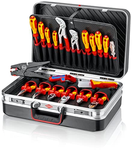 Knipex Vision24 Electro Tool Case, 20 Tools, 21 Insertion Compartments, 24 Litre, 480 x 380 x 180 mm, Tool Set, 00 21 20