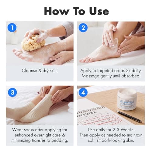 Ebanel Urea Cream 40% plus Salicylic Acid 2%, Foot Cream for Dry Cracked Heels Feet Knees Elbows Hands, Foot Dead Skin Cuticle Callus Remover Toenail Softener, Keratolytic Skin Barrier Repair — view 6