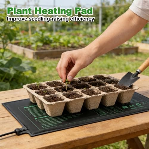 Bestio 10 in x 20.75 in Seedling Heat Mat, Waterproof Heat mats for Seed Starting, MET & UL Dual Certification Standard for Seeding, Greenhouse Growing