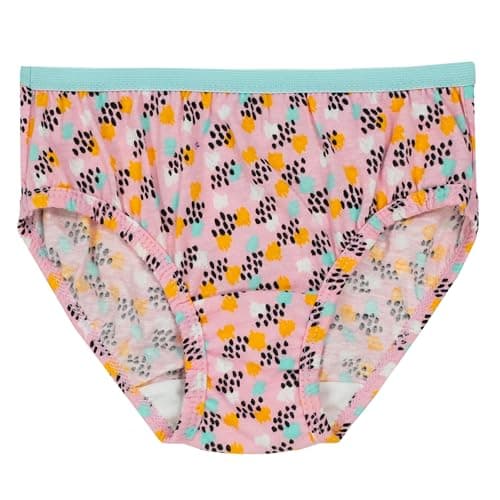 Fruit of the Loom Girls' Tag Free Cotton Brief Underwear Multipacks, Brief-20 Pack-White/Stripes/Animal Print, 10 — view 3