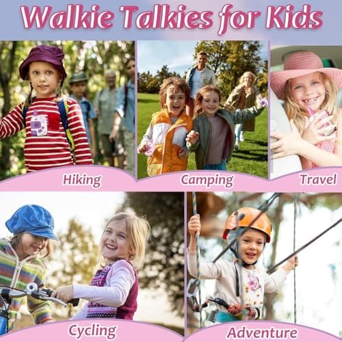 Lonimia 2PCS Unicorn Walkie Talkie for Kids, Ages 3-9, Pink, Compact & Durable, 1000FT Range, Ideal Gifts for Girls — view 5