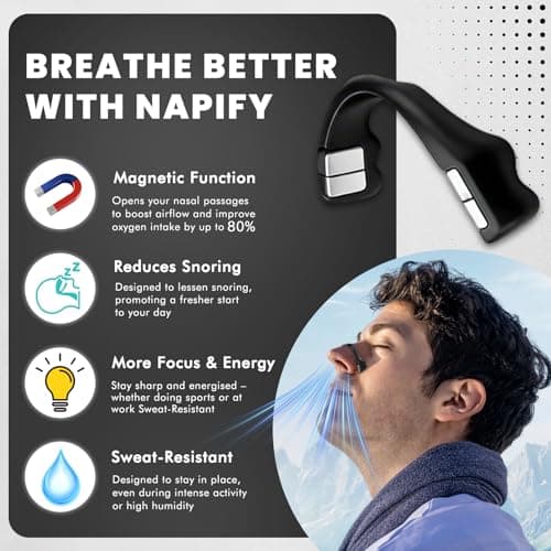 Magnetic Nose Strips Breathing, 30-Day Value Pack (30 Pairs,Jet Black)- Magnetic Breathing Nasal Strip for Men & Women, Nose Magnet Breathing, Nasal Strips-Anti Snoring Equipment — view 4