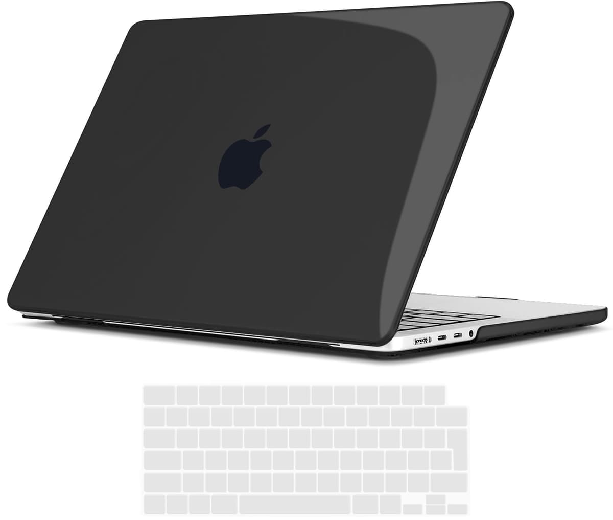 TECOOL Case compatible with MacBook Air M1 & MacBook Air 13 inch Retina 2020 2019 2018 (A2337 A2179 A1932), Plastic Snap On Hard Shell Cover & UK EU Keyboard Protector, Crystal Clear (Glossy) — view 47