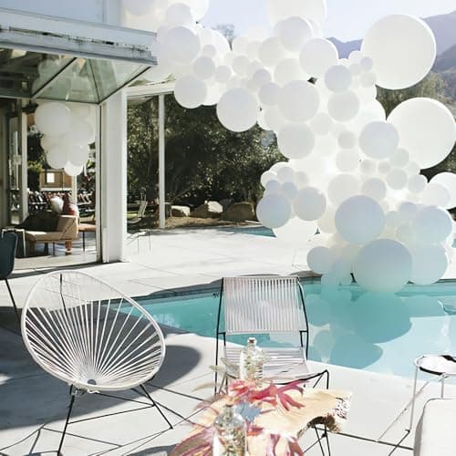 PartyWoo Balloons, 50 pcs 5 Inch Matte White Balloons, for Balloon Garland or Balloon Arch as Party Decorations, Wedding Decorations, Neutral Baby Shower Decorations, White-Y13 — view 8