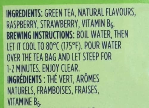 Tetley Super Green Tea Boost: Berry Burst with Vitamin B6, Fortified Fruit Tea - 20 Tea Bags, 40 Grams, Contains Caffeine — view 5