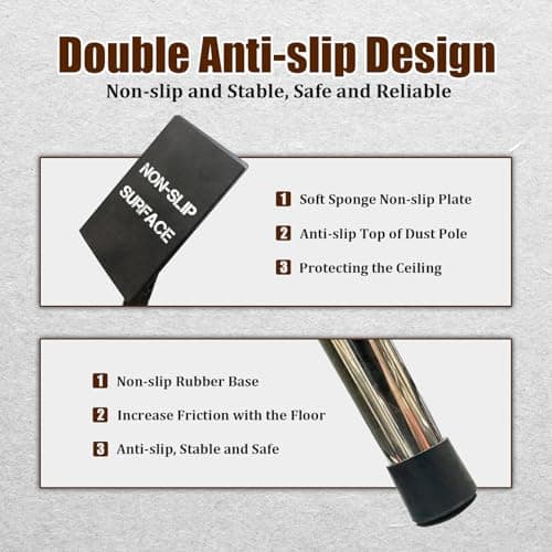 10FT Dust Barrier Poles 4 Pack, Stainless Steel Retractable Zipper Wall Poles Kit for Renovation, Remodeling and Isolation Work — view 2
