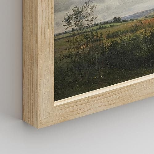 SIGNWIN Framed Poster Rural Countryside Flower Landscapes Wilderness Nature Illustrations Fine Art Decorative Country/Farmhouse Vintage for Living Room, Bedroom, Office - 11"x14"x4 Natural — view 4