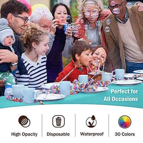 Exquisite Aqua Plastic Table Cloth Disposable 6 Pack - 54 x 108 Inch Rectangle Tablecloth for 6 Foot Tables - Waterproof Table Cover for Party Wedding Birthday Graduation BBQ Catering — view 4